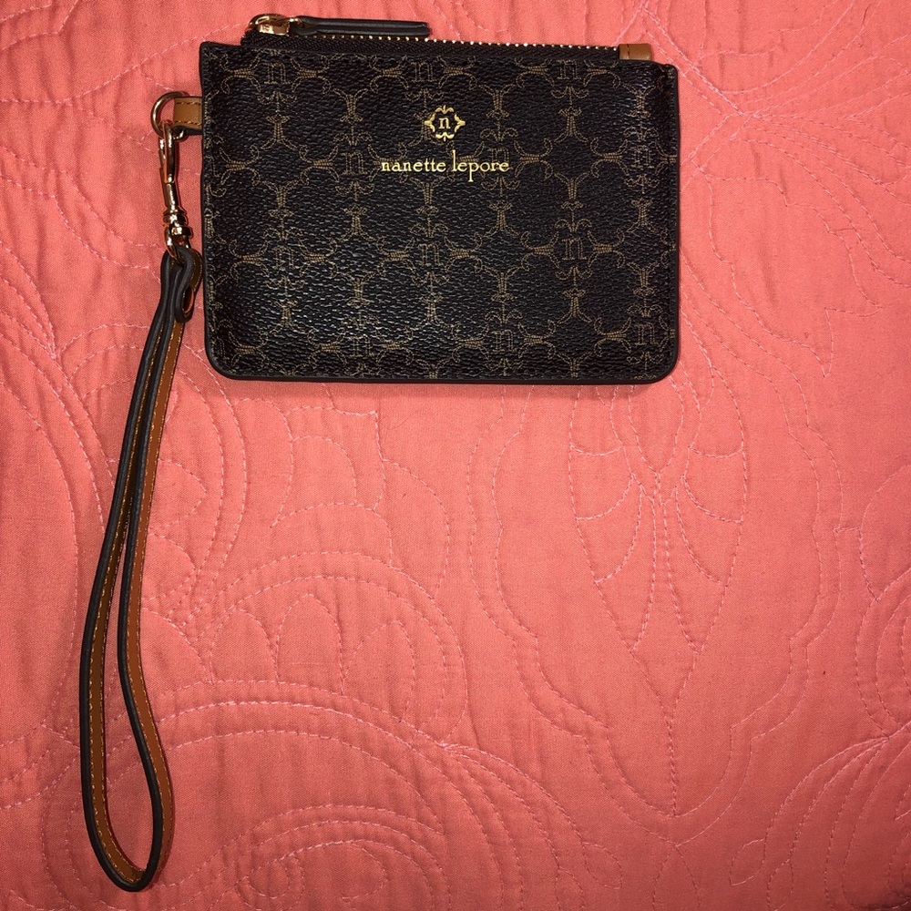 Nanette Lepore Top Zip Card Case Wristlet Wallet